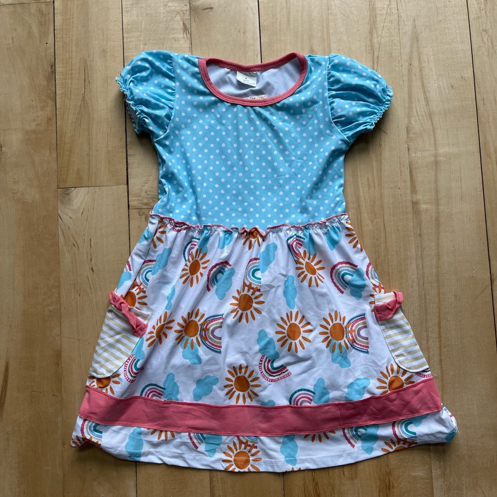 Rainbow Connection Girls Milk Silk Dress